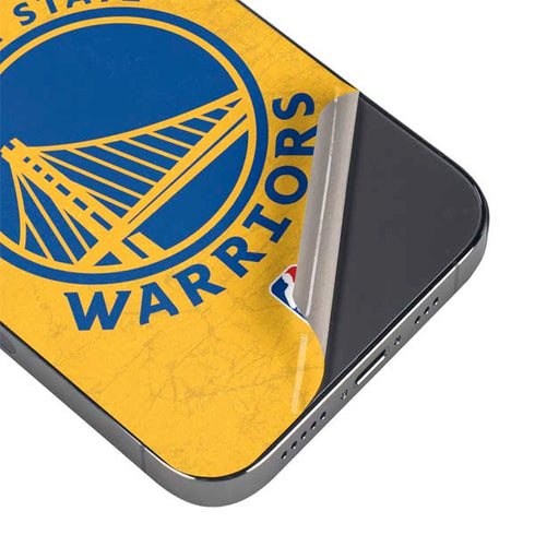 NBA Golden State Warriors Distressed iPhone 16 Pro Skin